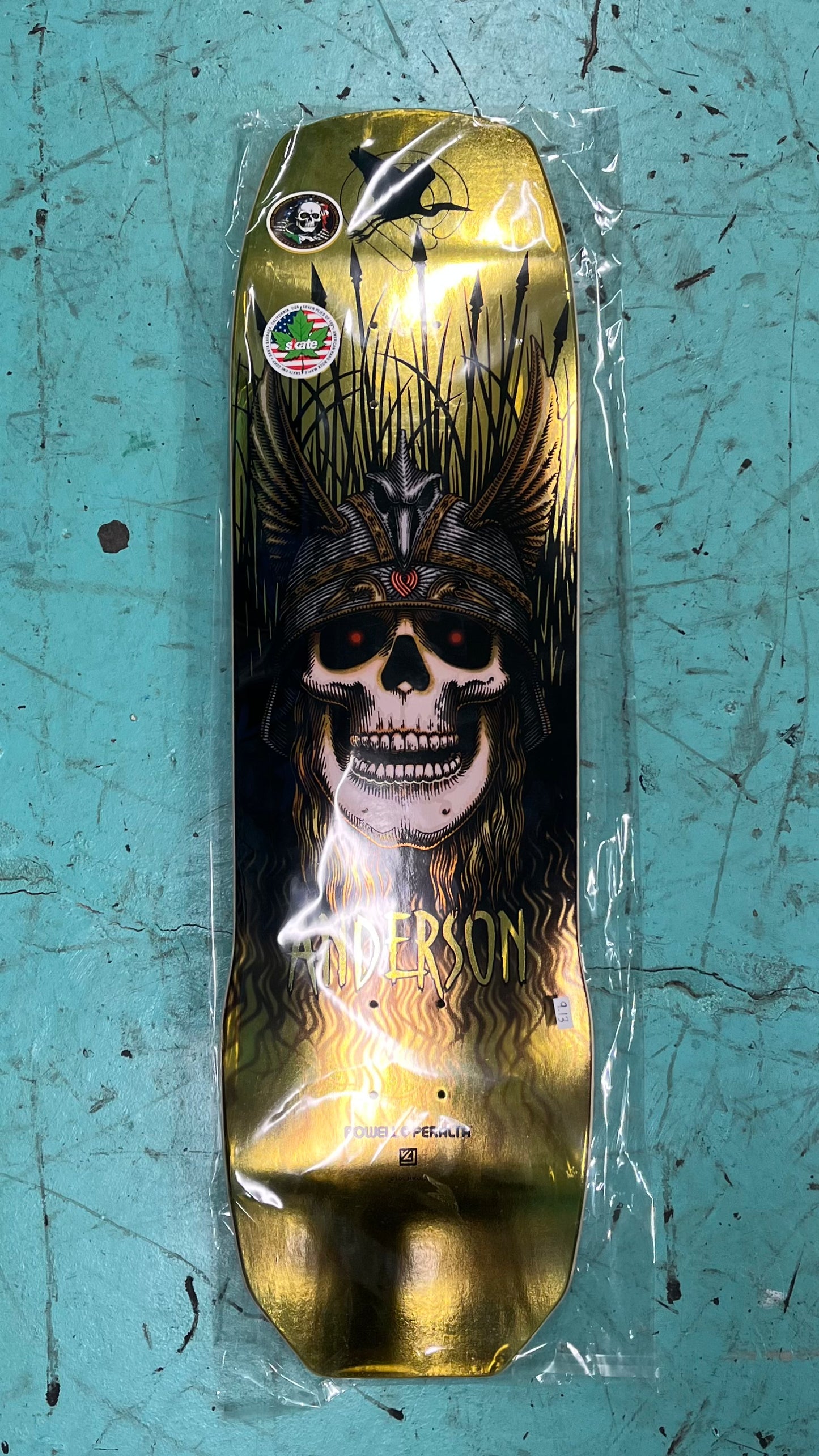 Powell Andy Anderson Heron Flight Deck Gold Foil 9.13