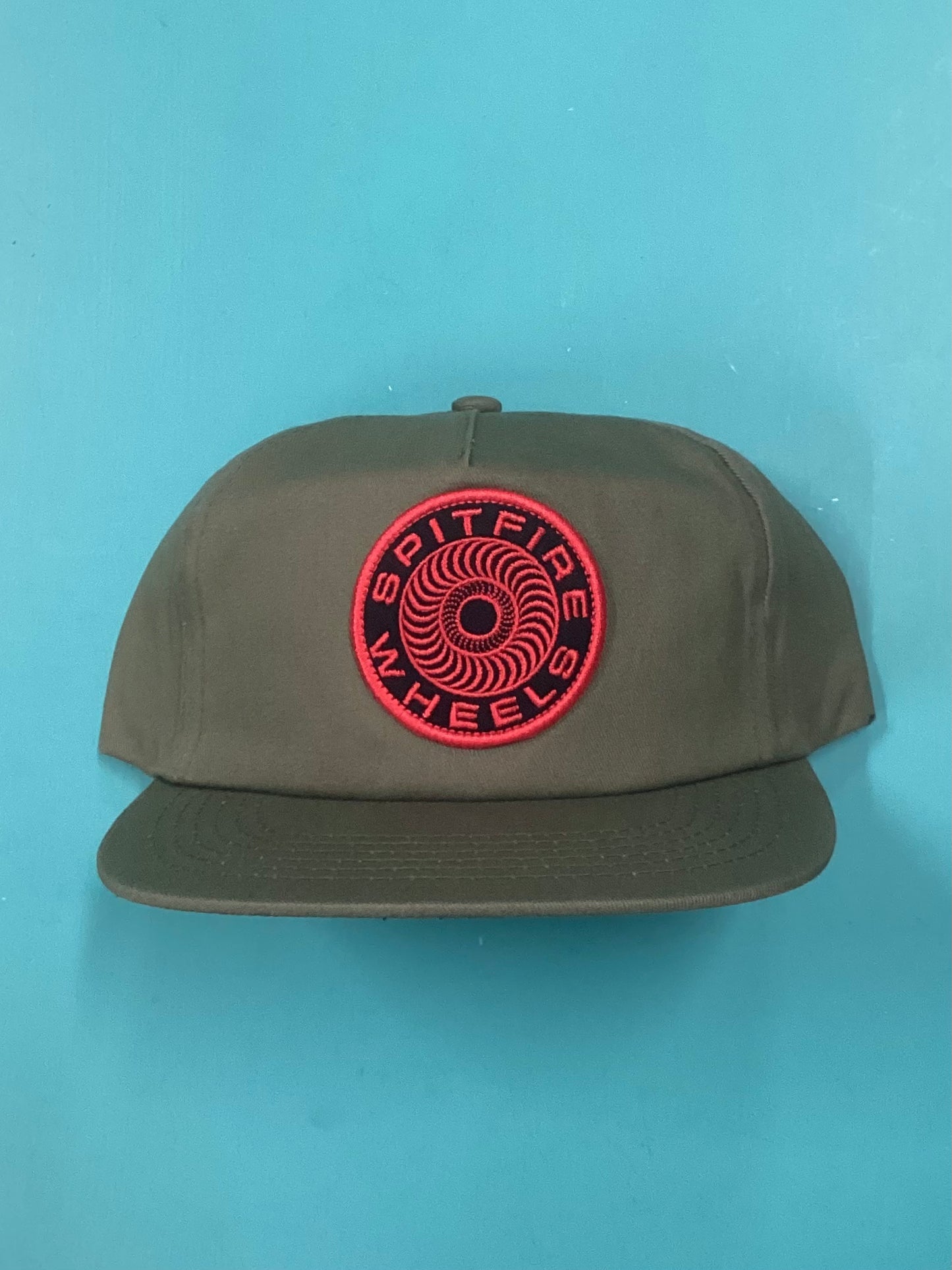 Spitfire Classic 87 Swirl Snapback Hat Olive