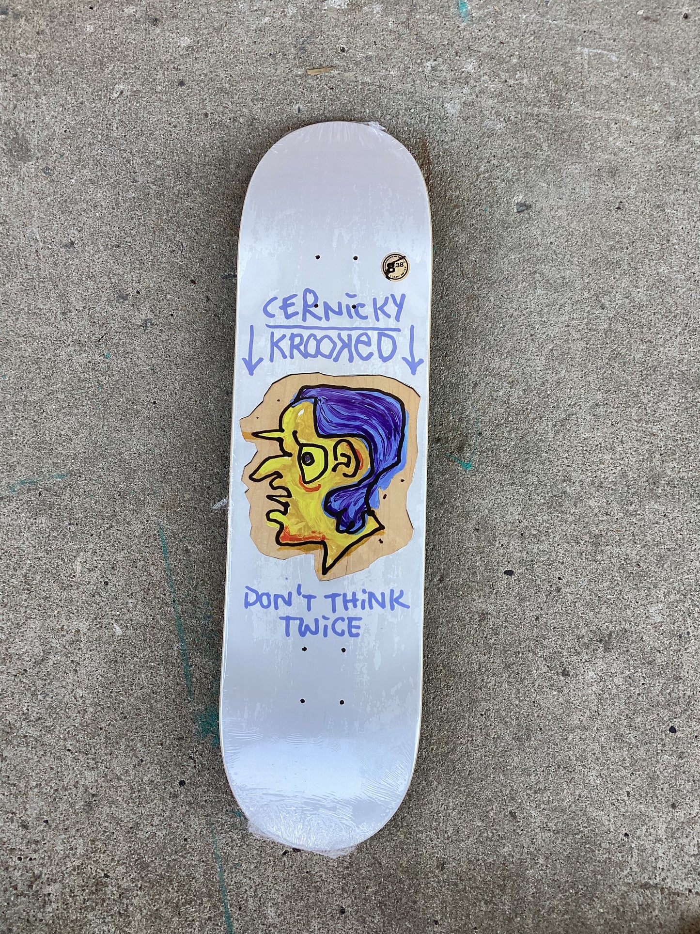 KROOKED cernicky blue thinker deck 8.38