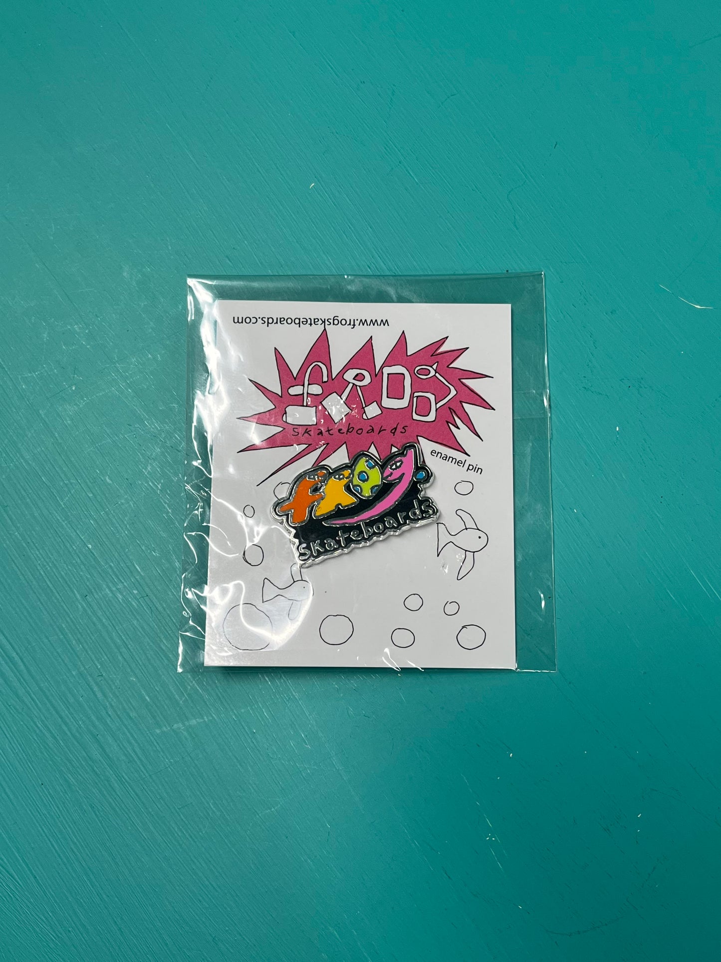 Frog Dino Logo Pin