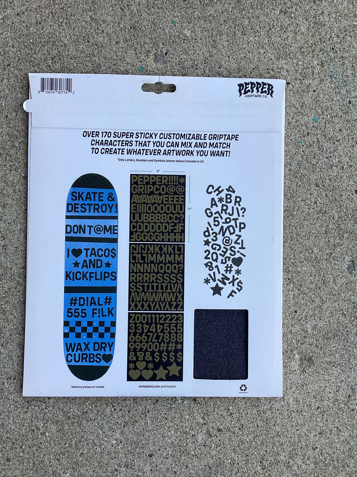 Pepper Alphanumeric custom grip kit