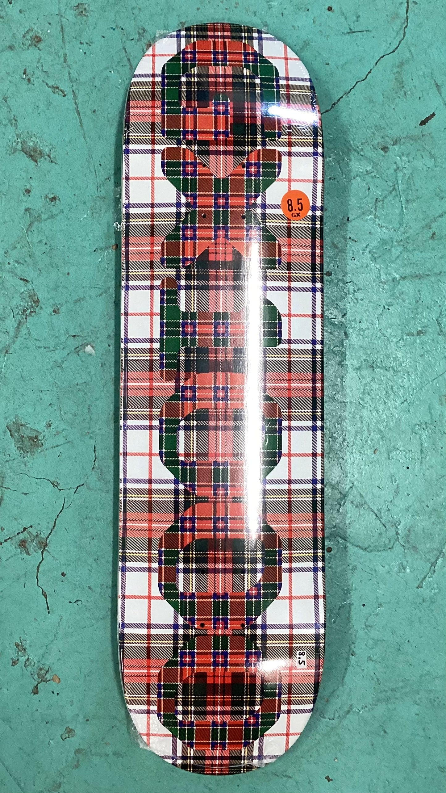 GX1000 Team OG Logo Tartan White Deck 8.5