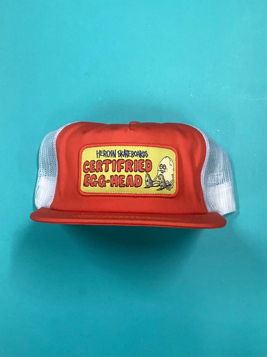 Heroin Certified Trucker Hat Orange