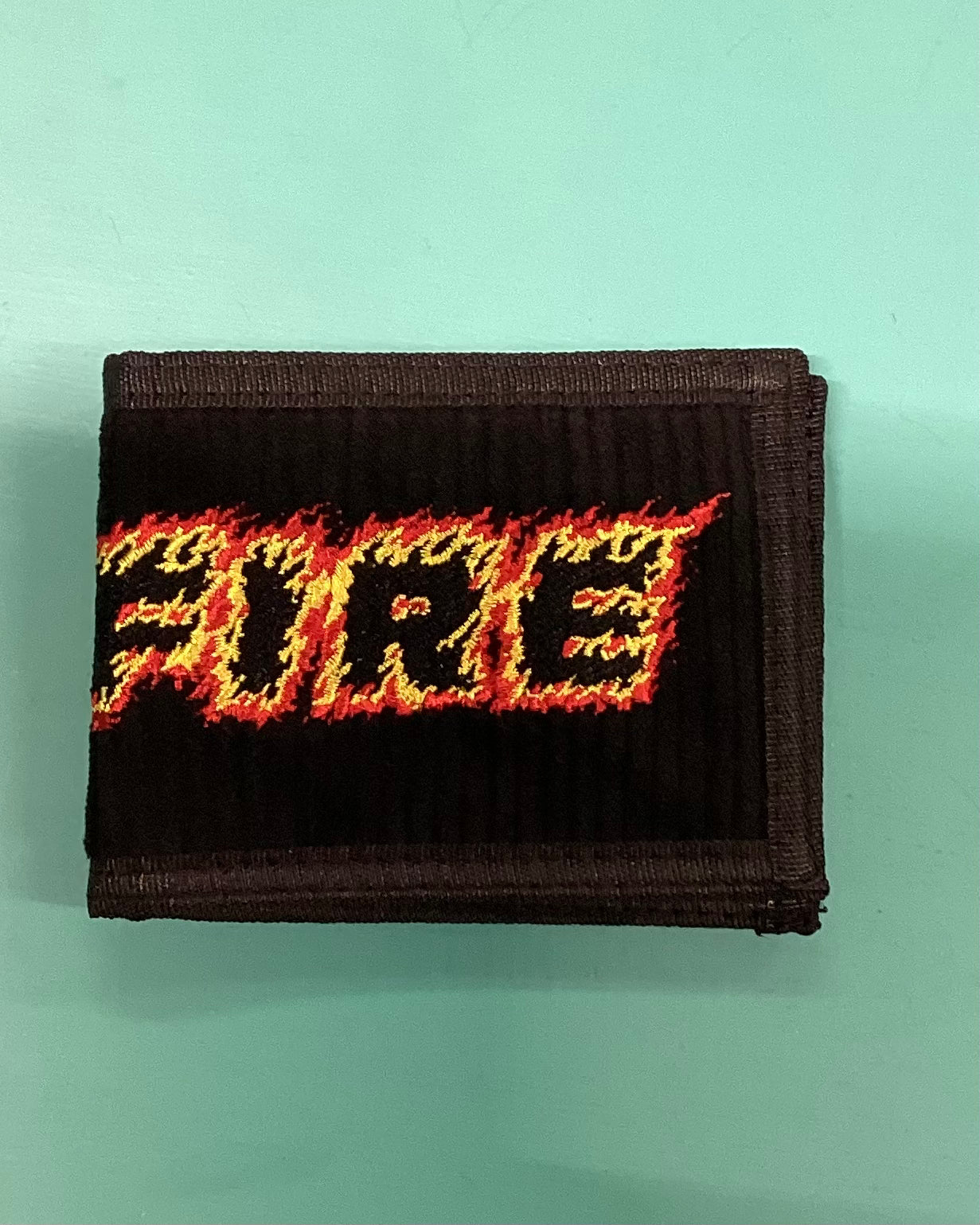 Spitfire Flames Script Bi Fold Wallet