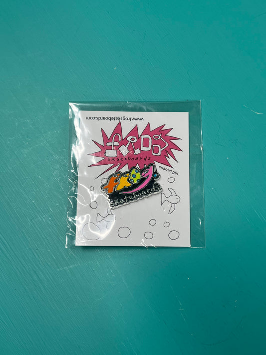 Frog Dino Logo Pin